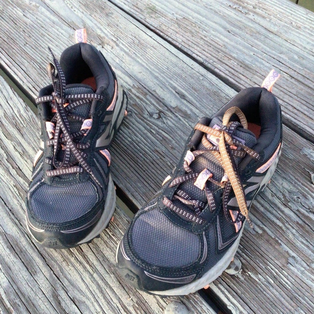 New Balance Terrain Hiking Outdoor Walking Women Shoes Black and Orange Sneakers